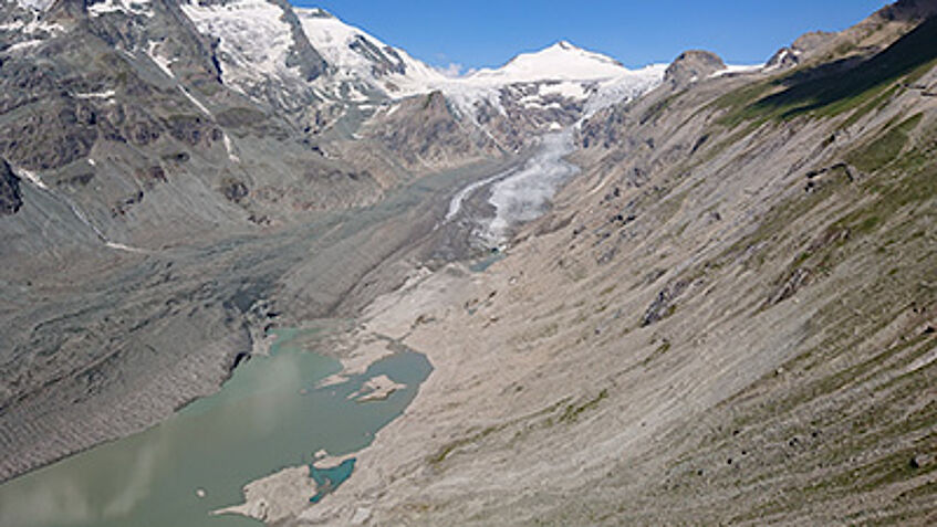 Image of a melting glacier with barely any ice left