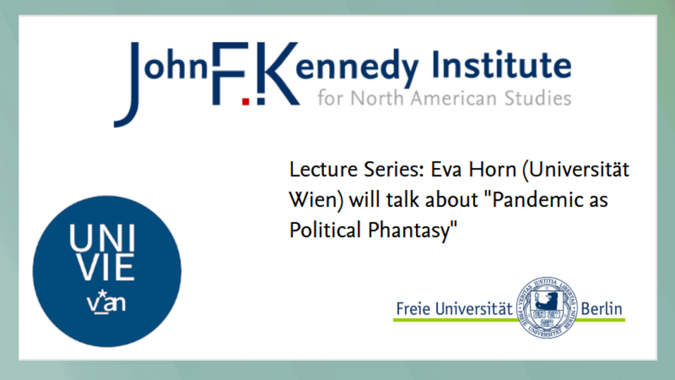 Event teaser, featuring logos of the John F. Kennedy Institute and the Vienna Anthropocene Network