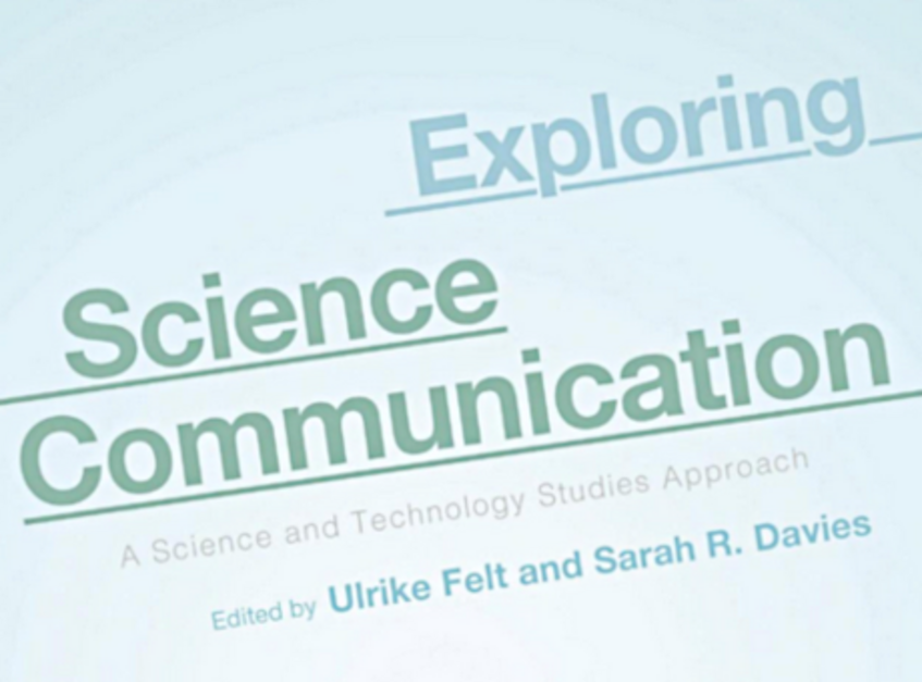Book Cover 'Exploring Science Communication' (Sage 2020)