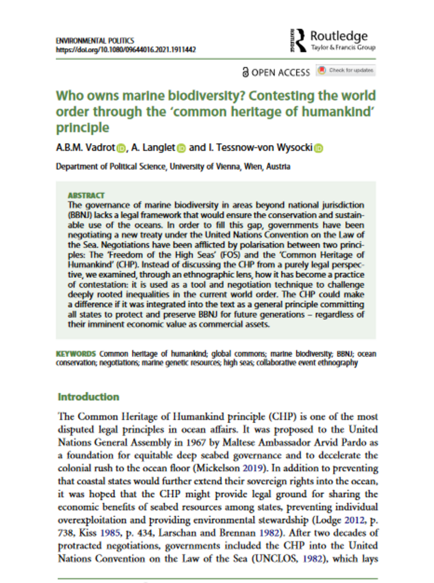 Vadrot et al-2021-Article Who owns marine biodiversity? (preview)