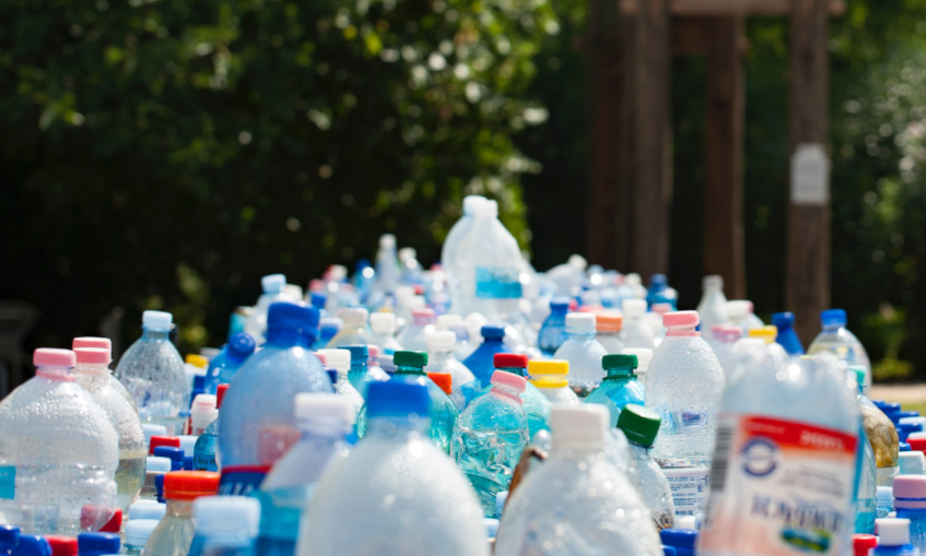 Dozens of plastic bottles in different shapes and colours